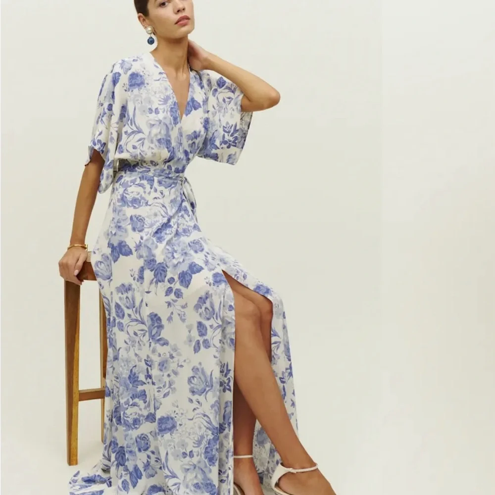 Reformation Floral Wrap Maxi Dress - Picture 2 of 7